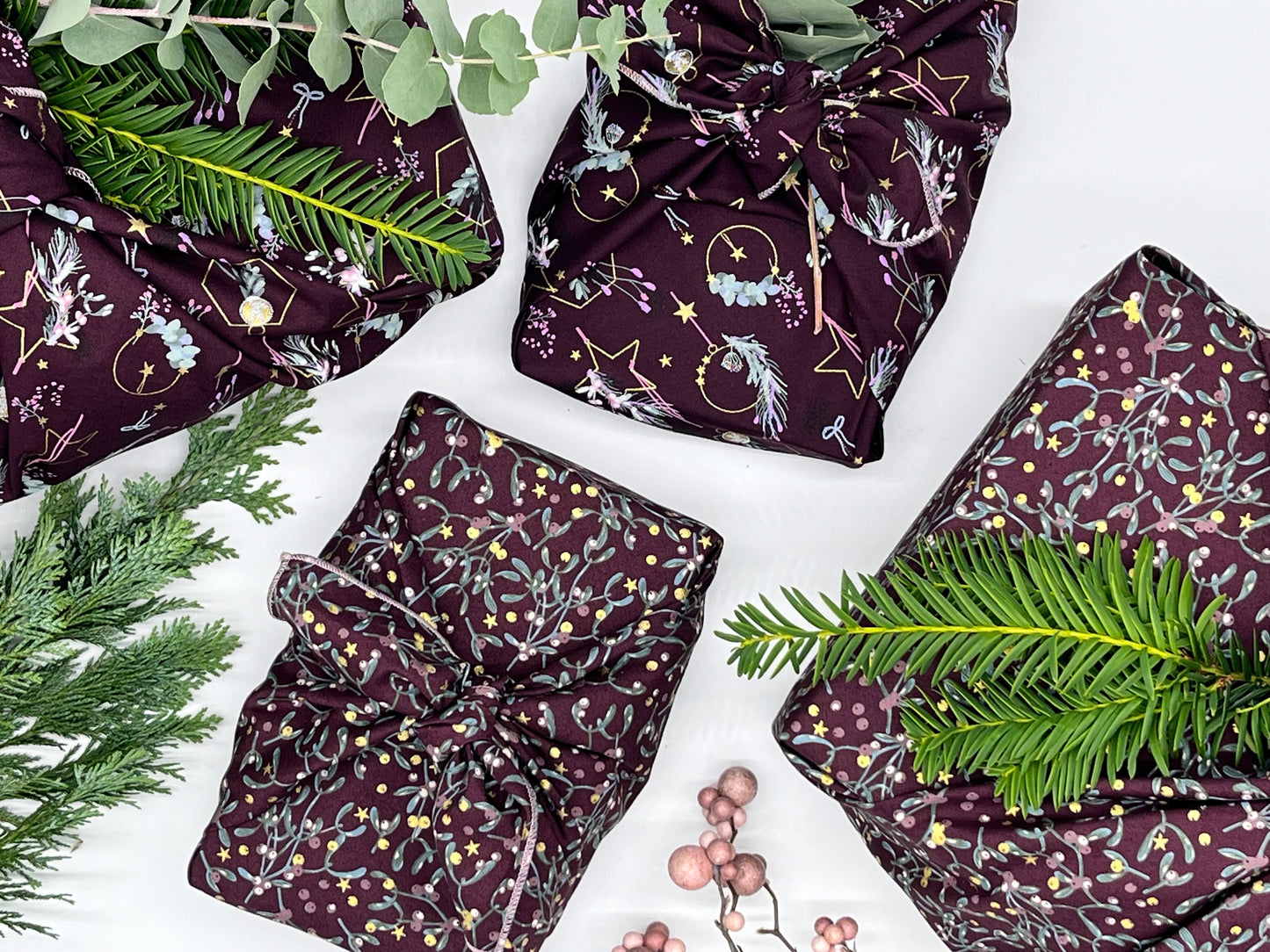 Furoshiki | Weihnachten Gold