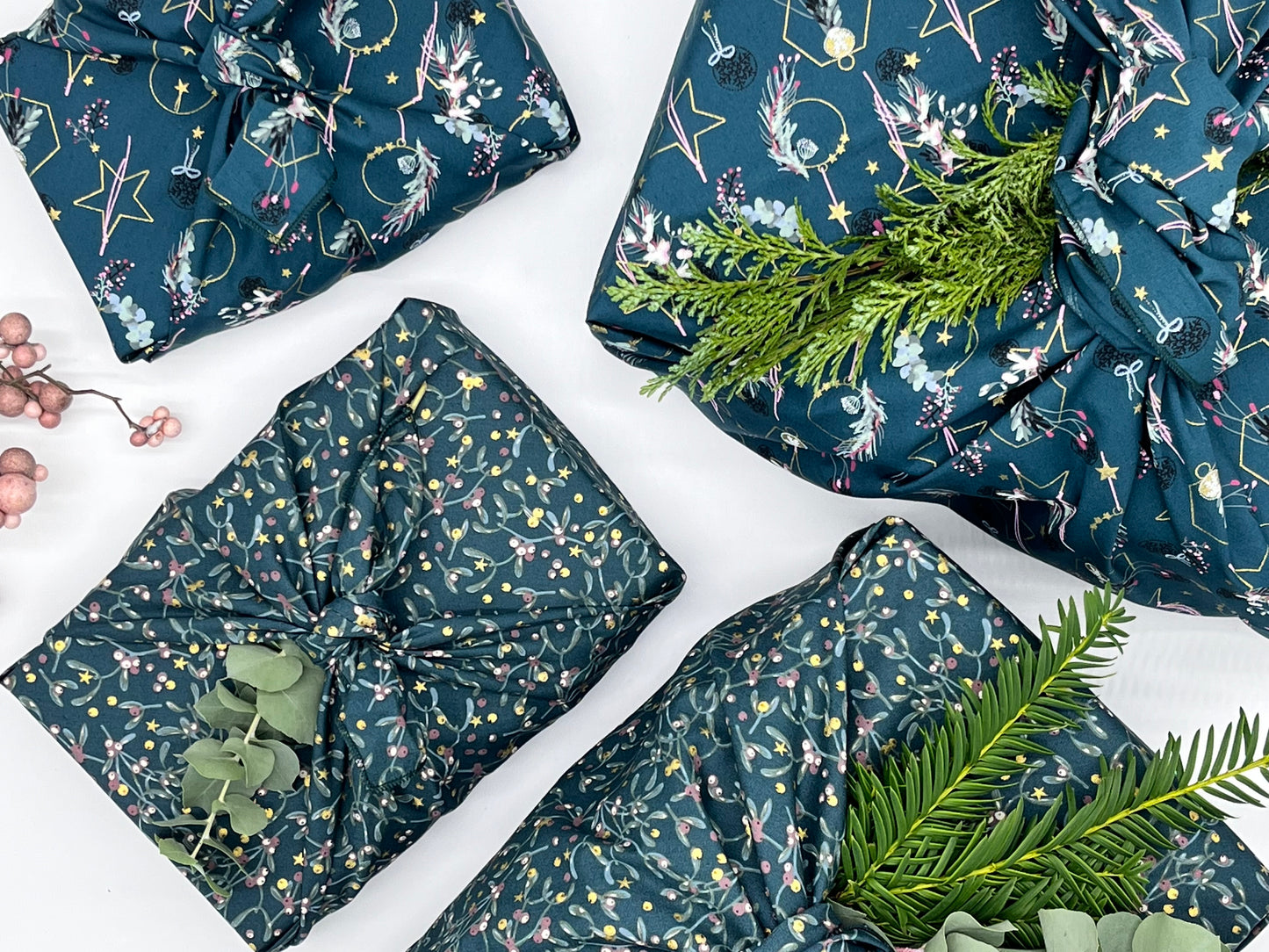 Furoshiki | Weihnachten Gold