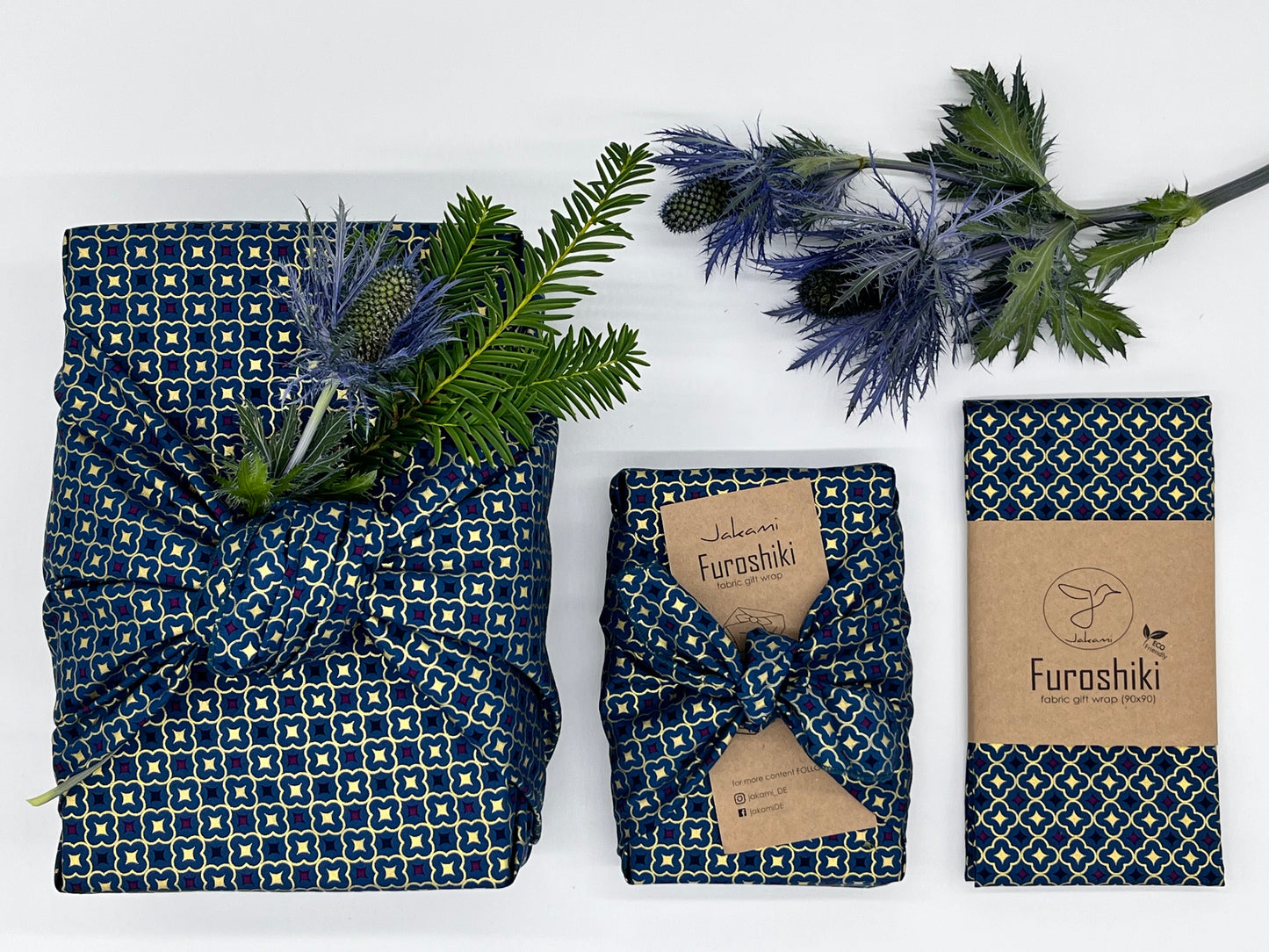 Furoshiki | Weihnachten Blau Gold
