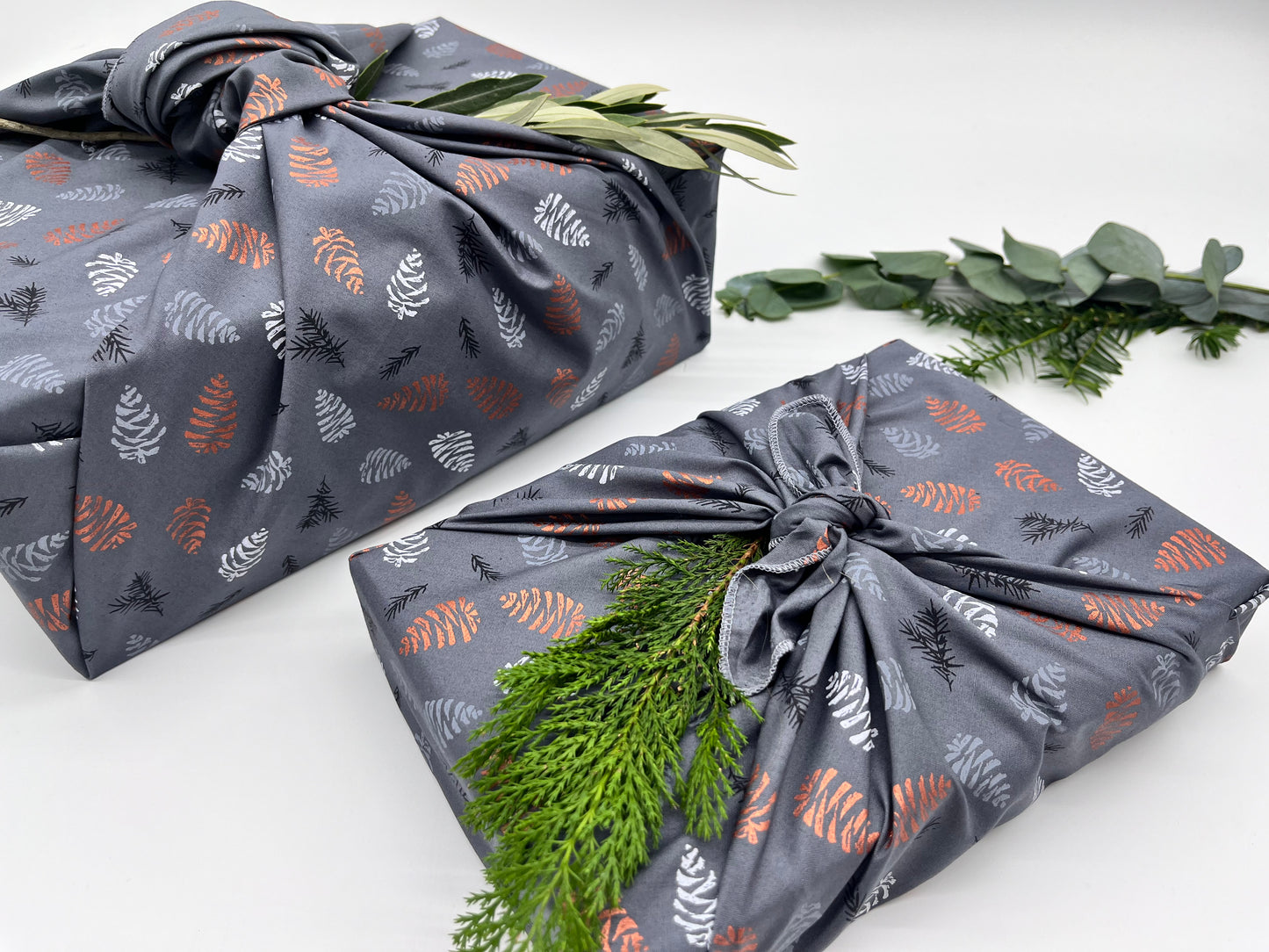 Furoshiki | Grau Kupfer
