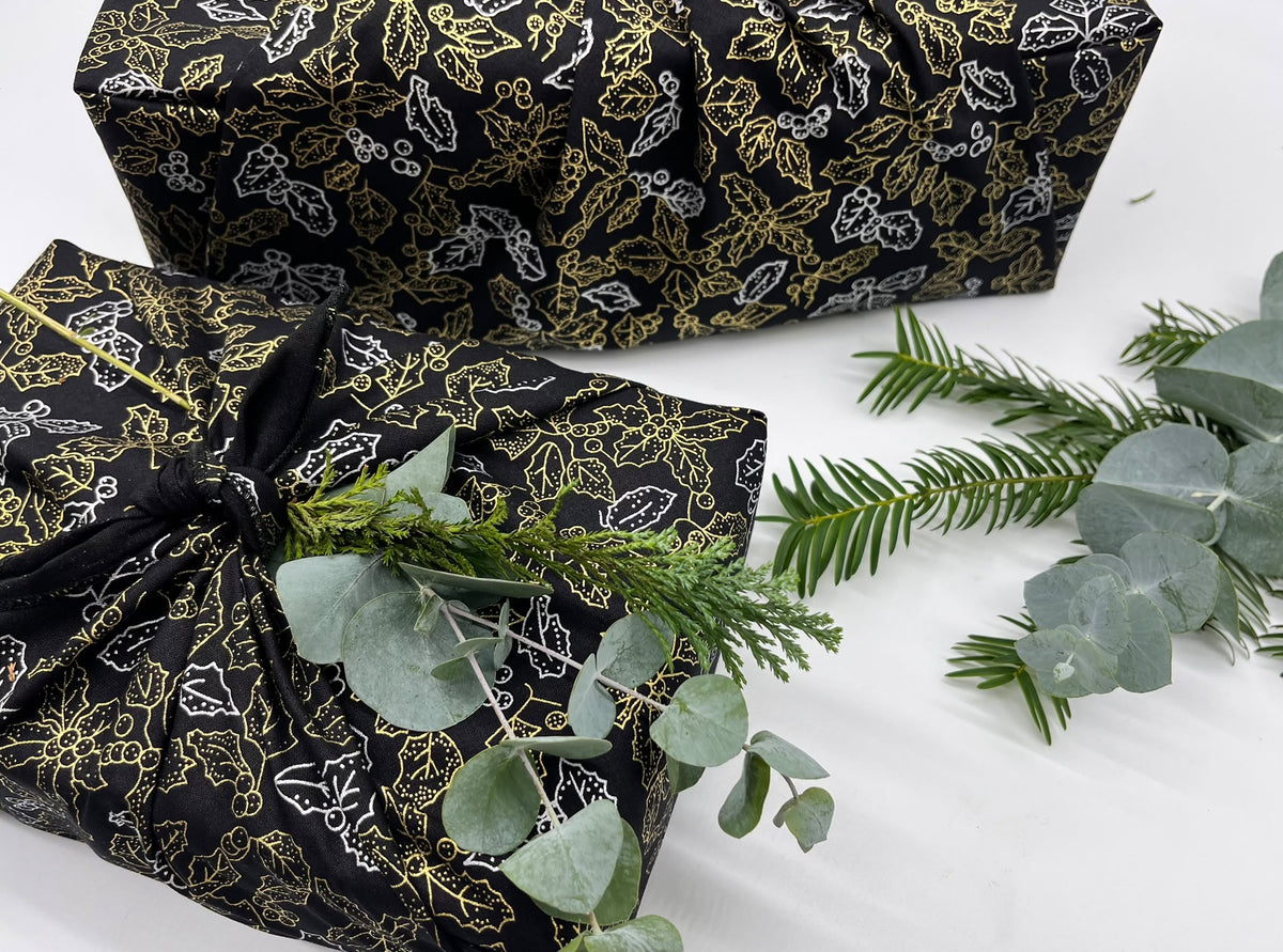 Furoshiki | Weihnachten Schwarz Weiß