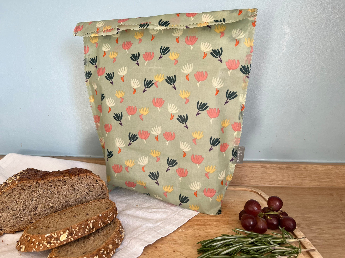 Bienenwachsbeutel XL krümelfrei, Lunchbag, Brotbeutel