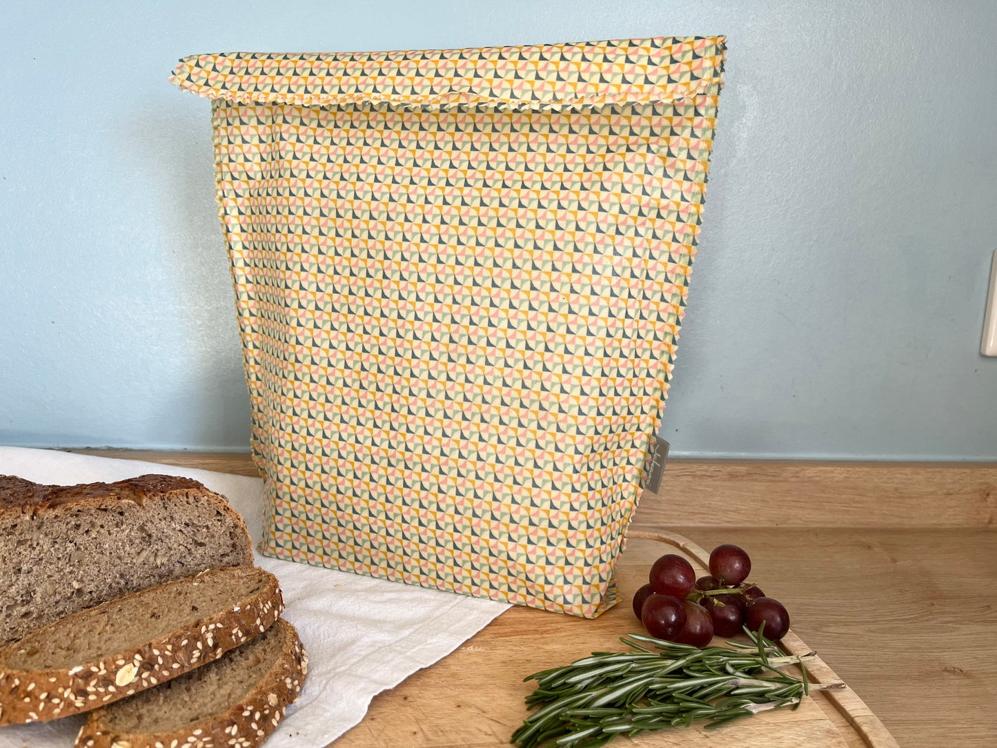 Bienenwachsbeutel XL krümelfrei, Lunchbag, Brotbeutel