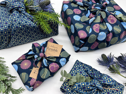 Furoshiki  | Weihnachten Blau Gold