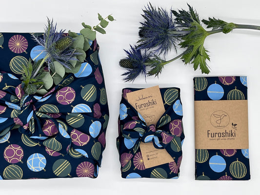 Furoshiki  | Weihnachten Blau Gold