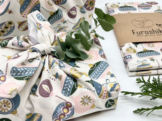 Furoshiki  | Weihnachten Weiß Gold