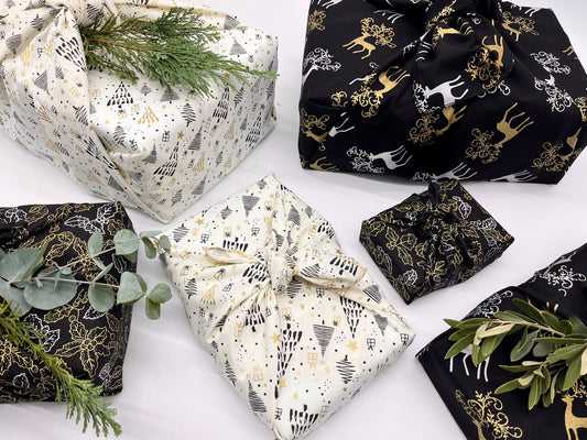 Furoshiki  | Weihnachten Schwarz Weiß