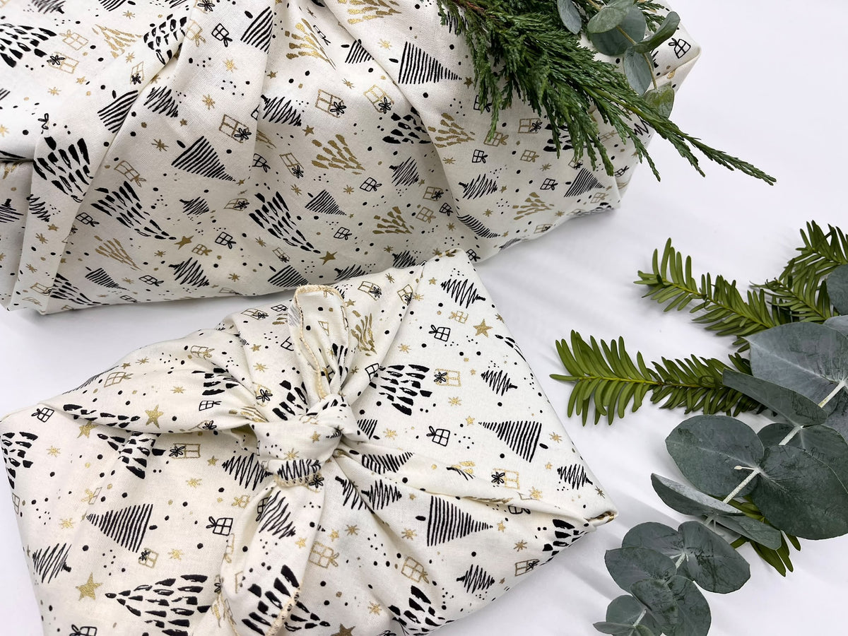 Furoshiki  | Weihnachten Schwarz Weiß