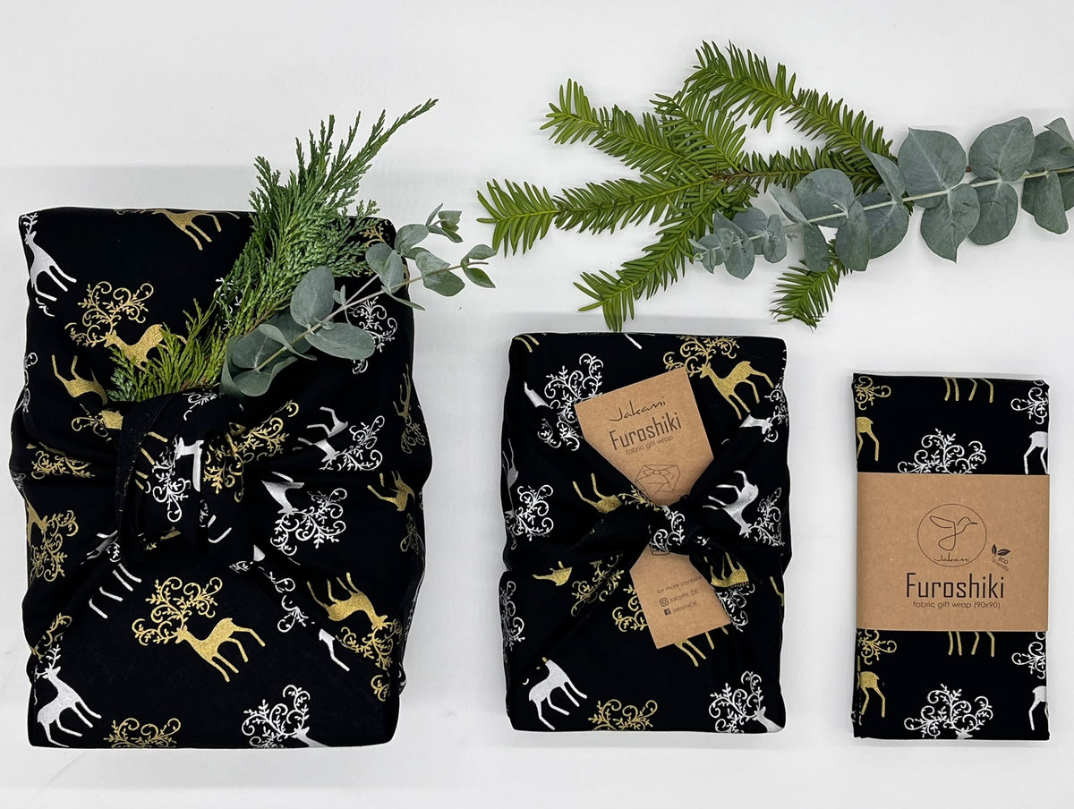 Furoshiki  | Weihnachten Schwarz Weiß
