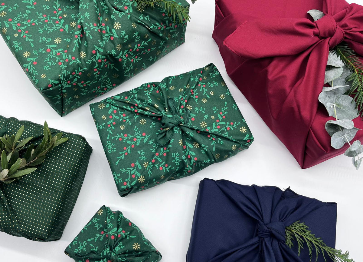 Furoshiki  | Weihnachten Blau Tanne