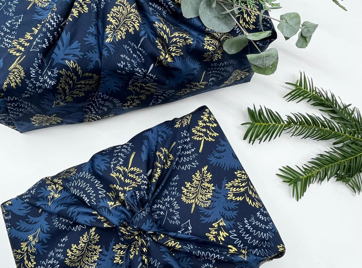 Furoshiki  | Weihnachten Blau Tanne
