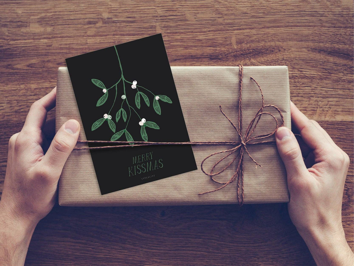 Postkarte / Merry Kissmas